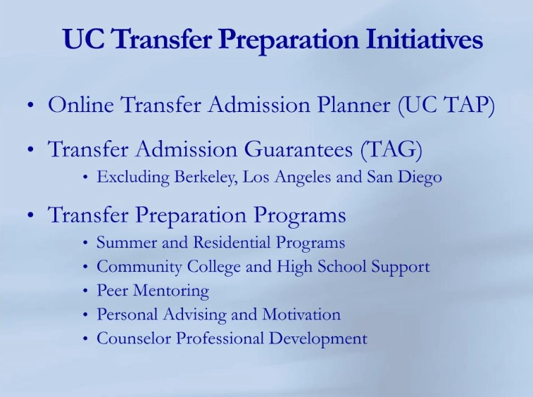 transfer to UC from community college