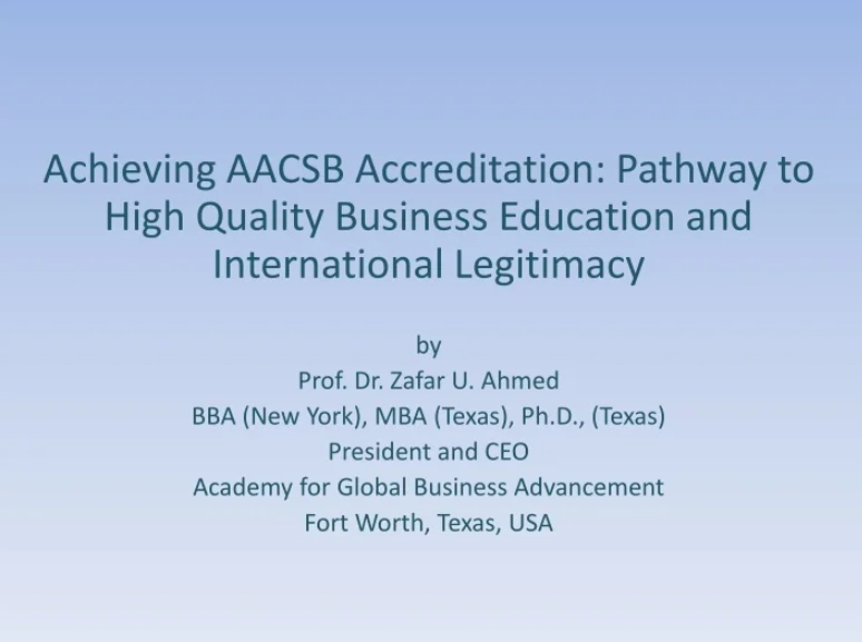 highest MBA accreditation